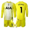 Tottenham Hotspur Guglielmo Vicario #1 Keeper Tredjedraktsett Barn 2025-26 Langermet (+ Korte bukser)